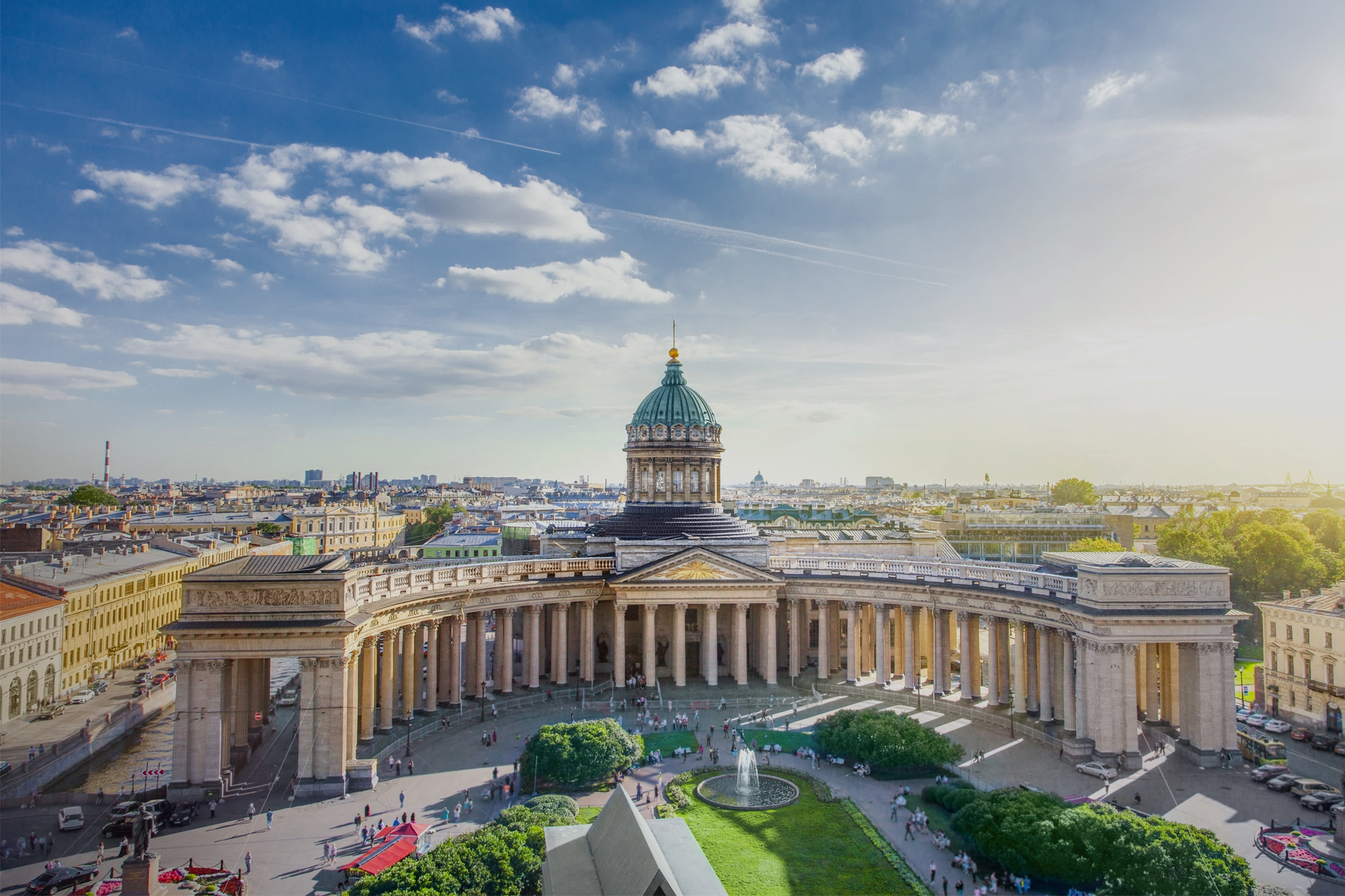View of Kazan Cathedral in St. Petersburg